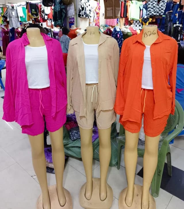 Ladies Vacay Three piece short suit 